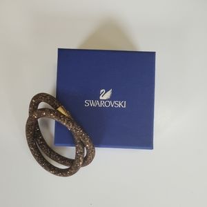 Swarovski,  Stardust wrap bracelet,  warm brown